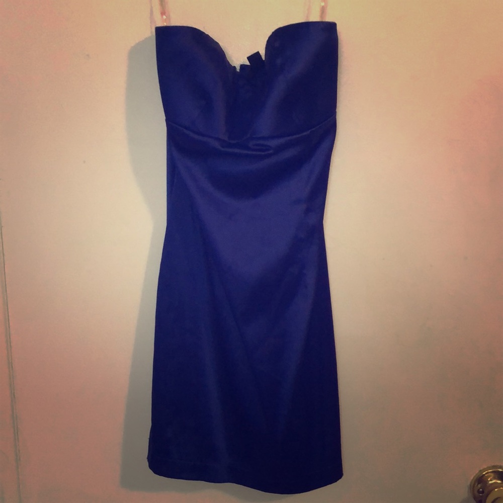 Royal Purple Strapless Dress